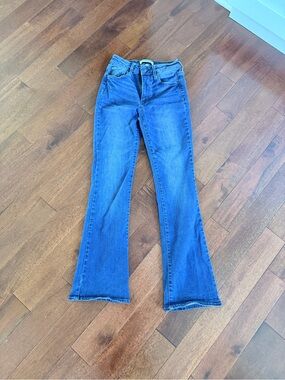 Women Wax Jeans Size 3/26 Crop Style 90248 5034 Flare Sustainable Denim Dark